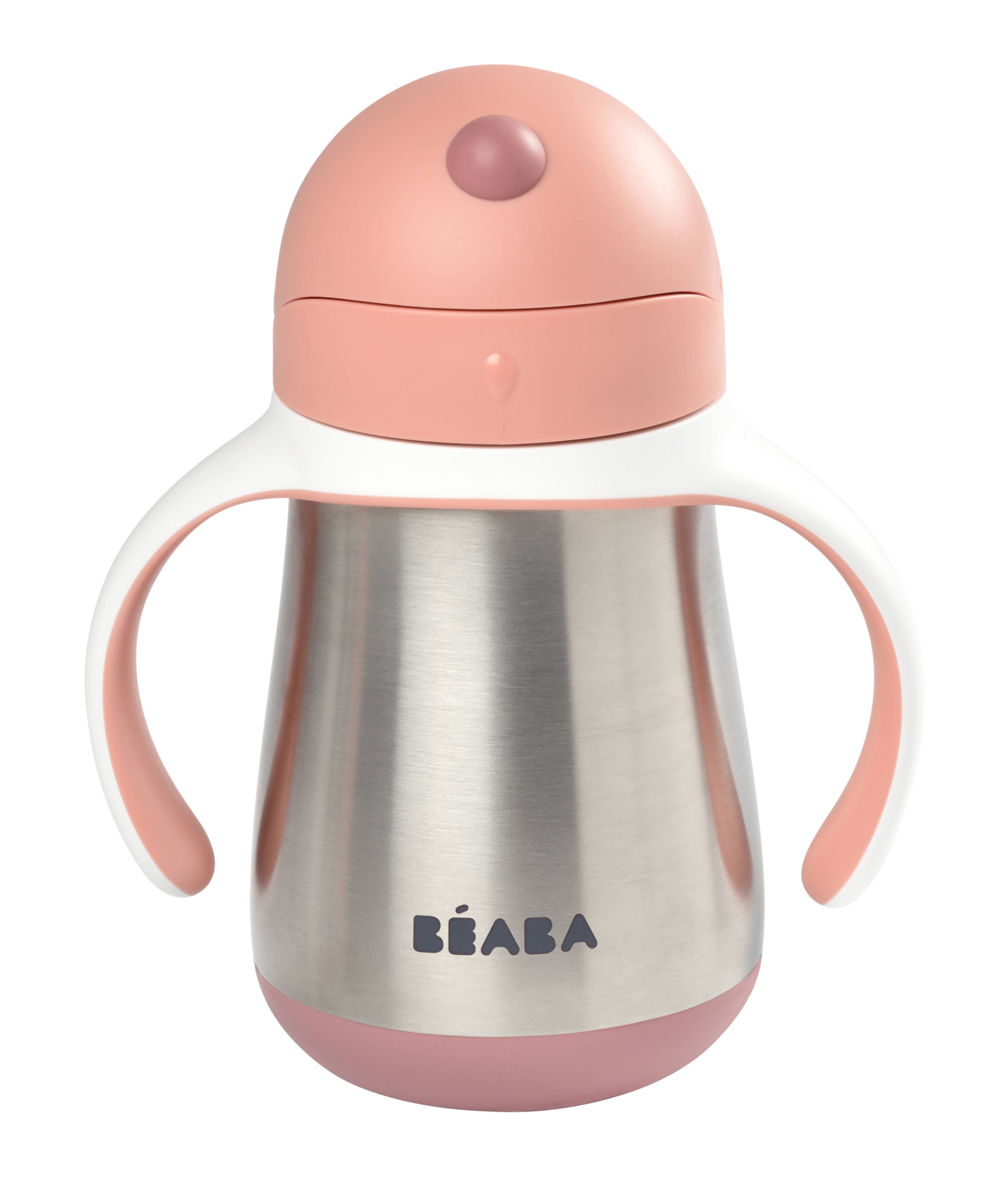 BEABA Stainless Steel Straw Sippy Cup - Rose