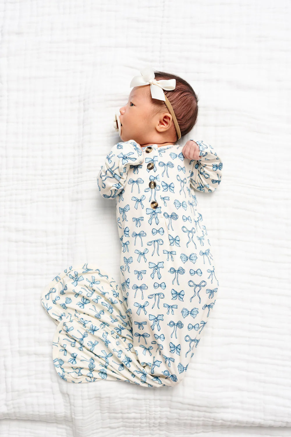 Stella Knotted Gown - Newborn-3 Month