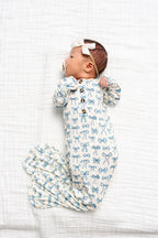 Stella Knotted Gown - Newborn-3 Month