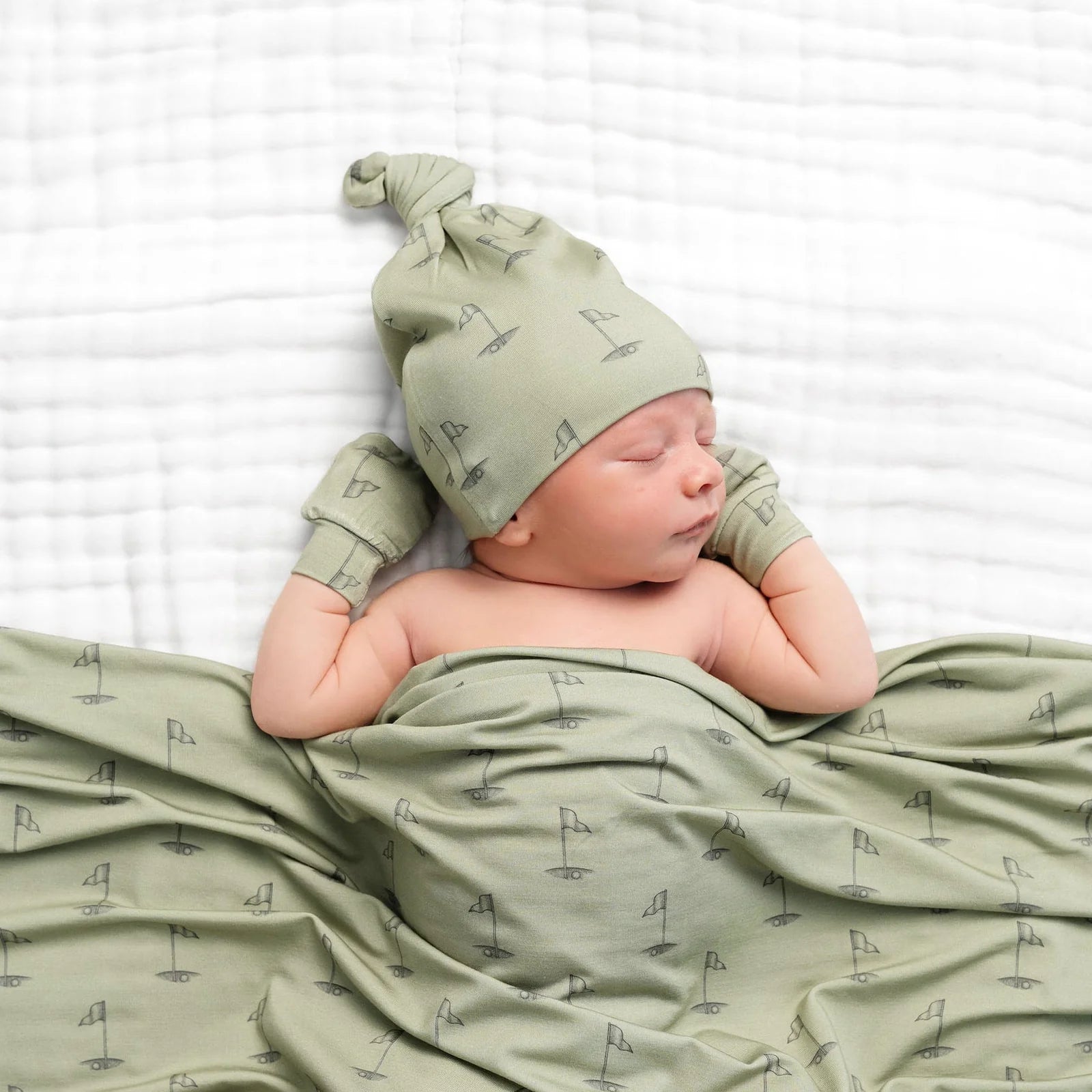 Cal Top Knot Hat- NB-3 Month