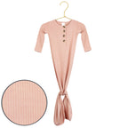 Audrey Ribbed Knotted Gown NB-3 Month