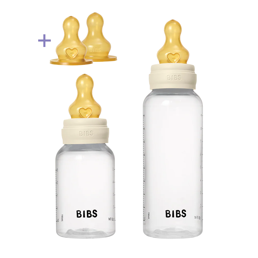 Baby BPA-Free PP Bottle Grow and Flow Set 5oz/9oz Latex- Ivory (Slow Flow + Medium Flow)