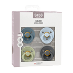 Colour 4 Pack Pacifiers- Petrol/Sage/Baby Blue/Iron