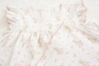 Pink Posies Flutter Sleeve Bubble