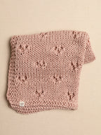 Baby Blanket Hand-Knitted Pointelle