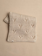 Baby Blanket Hand-Knitted Pointelle