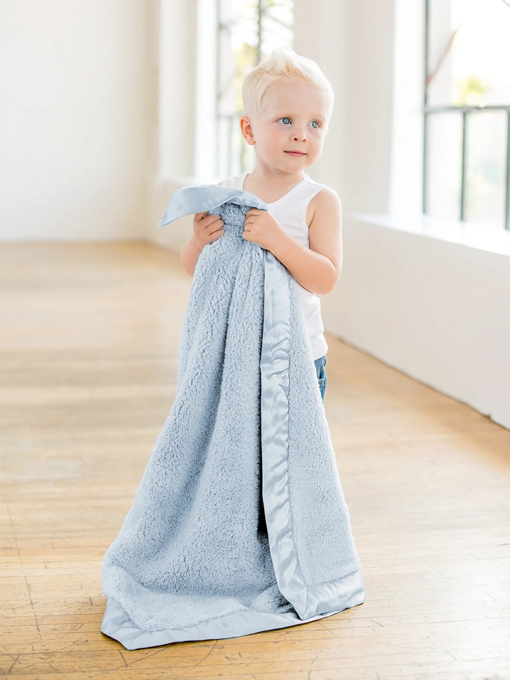 Chenille Blanket- Blue