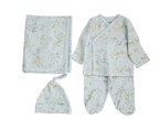 Safari 4 Piece Set, Blue, Newborn