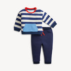 Navy Stripe Boys Long Sleeve 2 PC Set