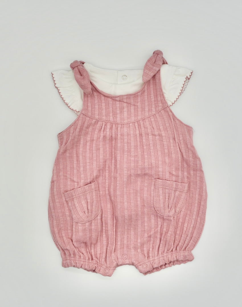 Pink Romper and Top Set