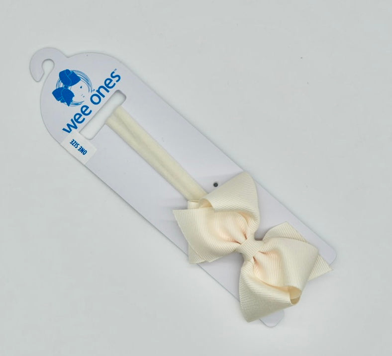 Extra Small Grosgrain Bow on Matching Skinny Nylon Band