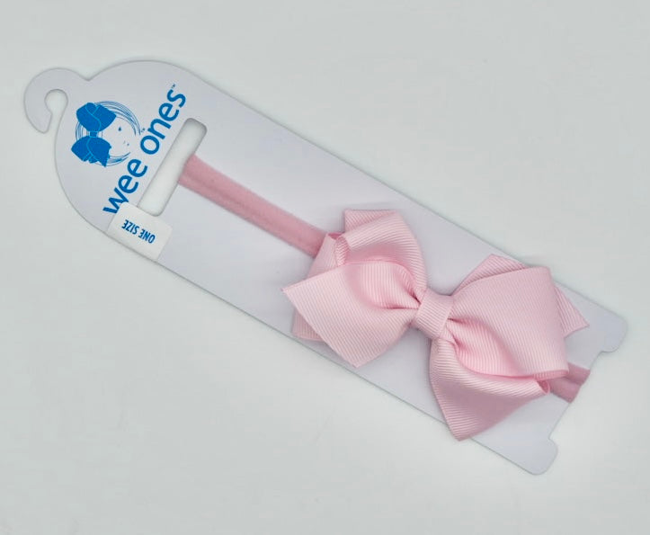 Extra Small Grosgrain Bow on Matching Skinny Nylon Band