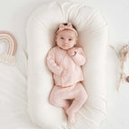 Pale Pink Organic Cotton Pointelle Layette 3 Piece Gift Set, NB