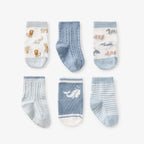 World Explorer Non-Slip Baby Socks, 6 Pack