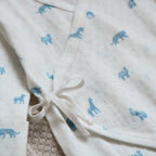 Blue Safari Print Organic Cotton Pointelle Layette 3 Piece Gift Set 0-3M