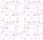 Fairway Toile Short Sleeve Smocked Bubble (Pink)