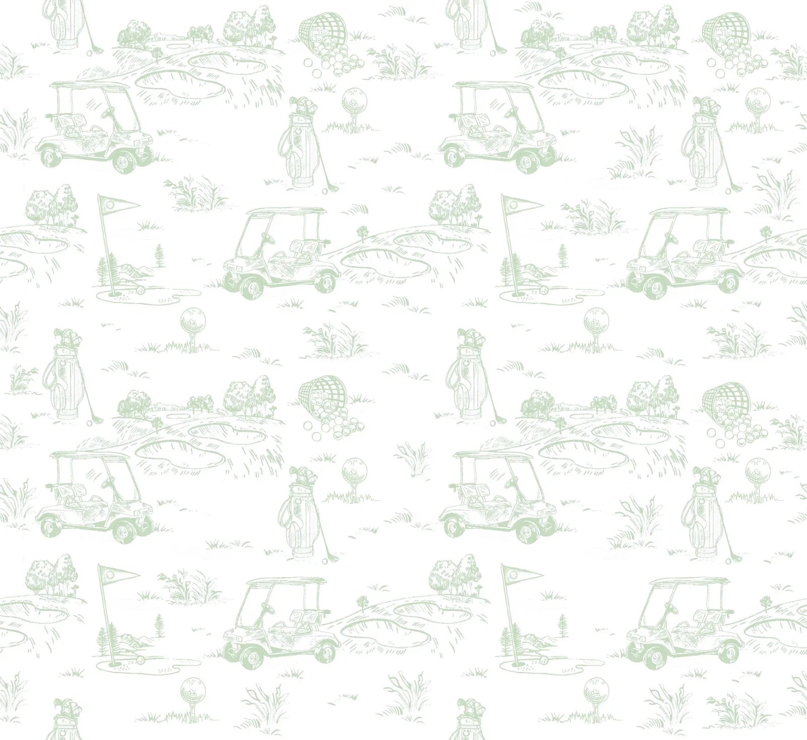 Fairway Toile Footie (Green)