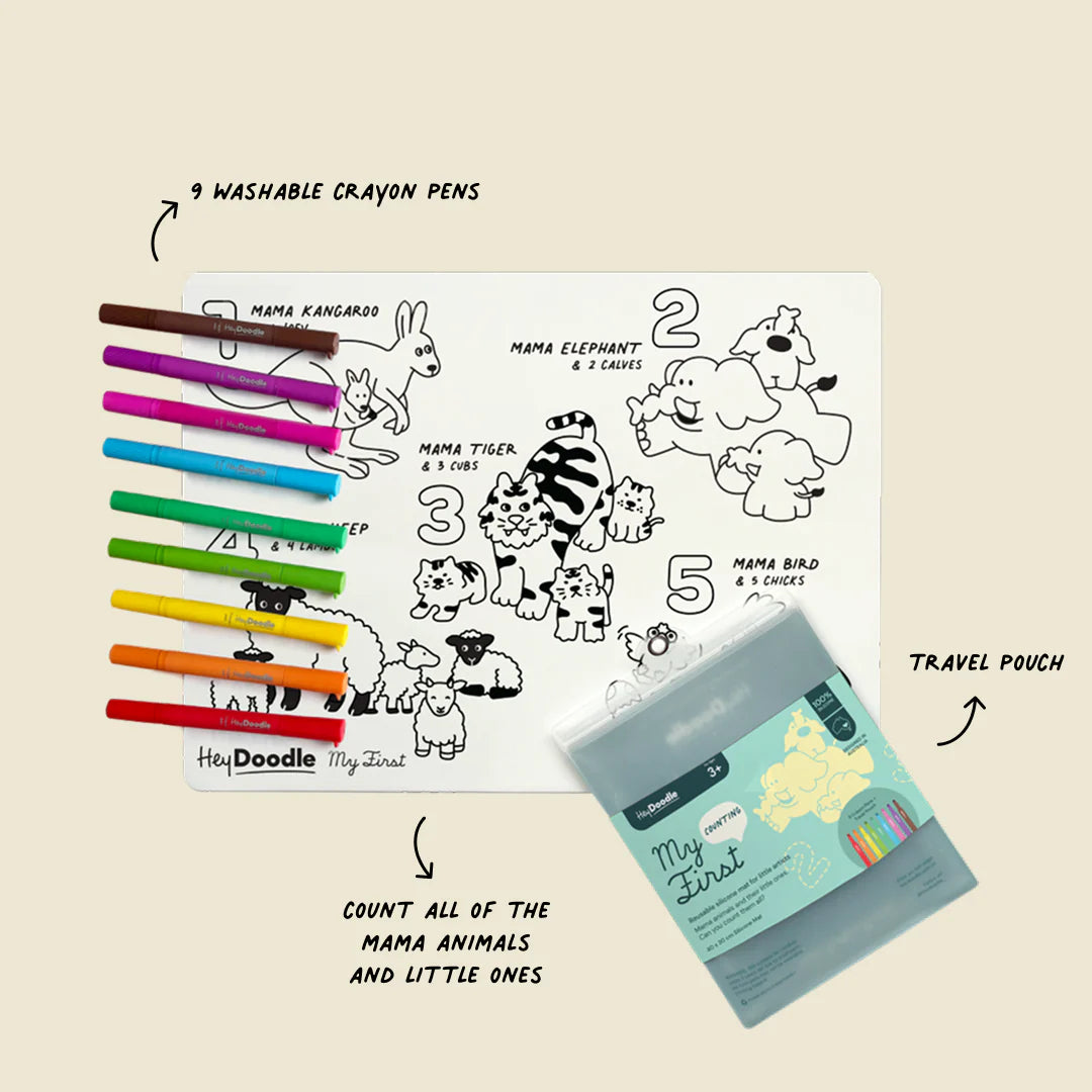 My First Counting Coloring and Doodle Mat
