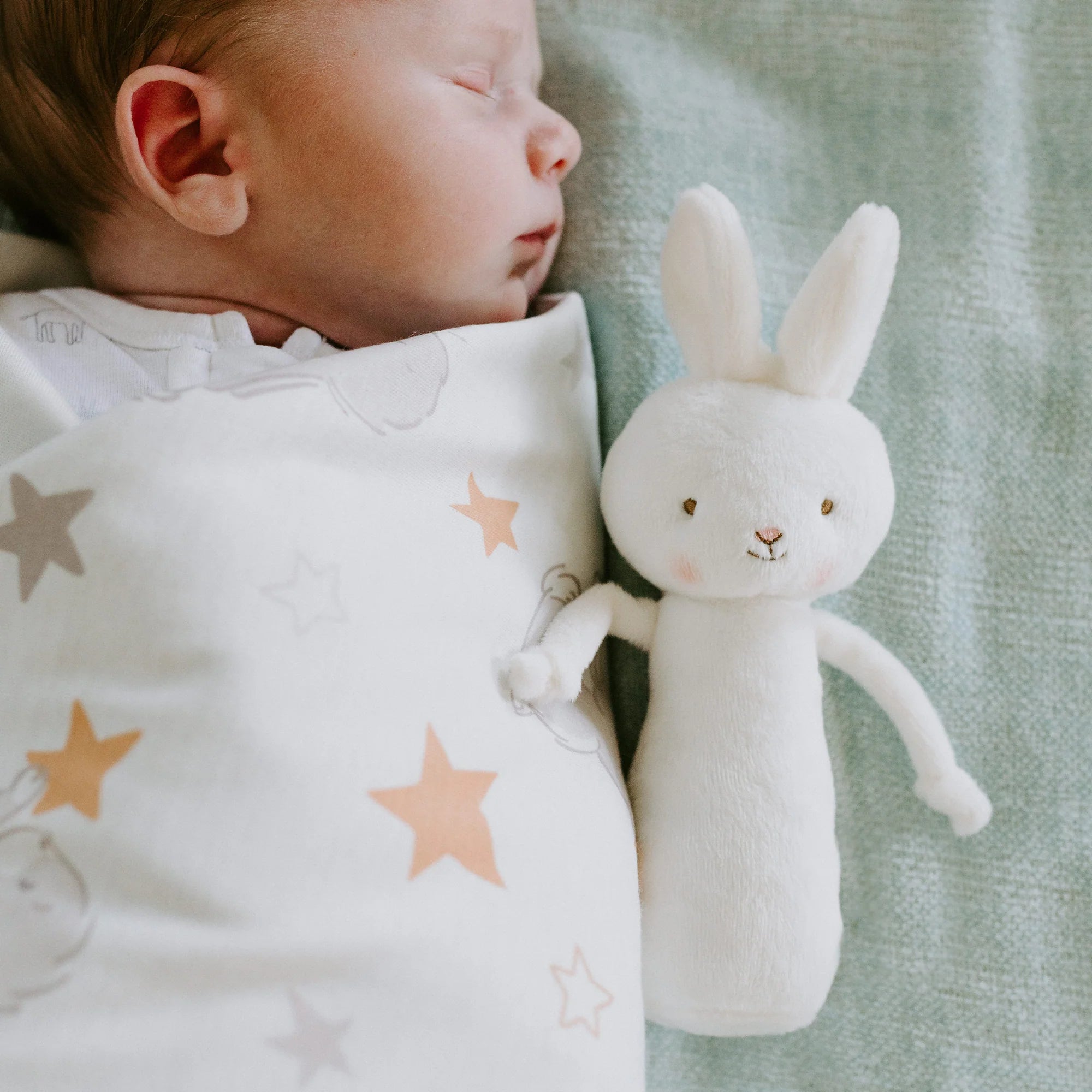 White Bunny Friendly Chime Rattle