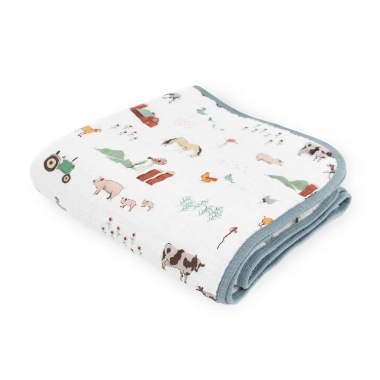 Cotton Muslin Quilt- Farmyard