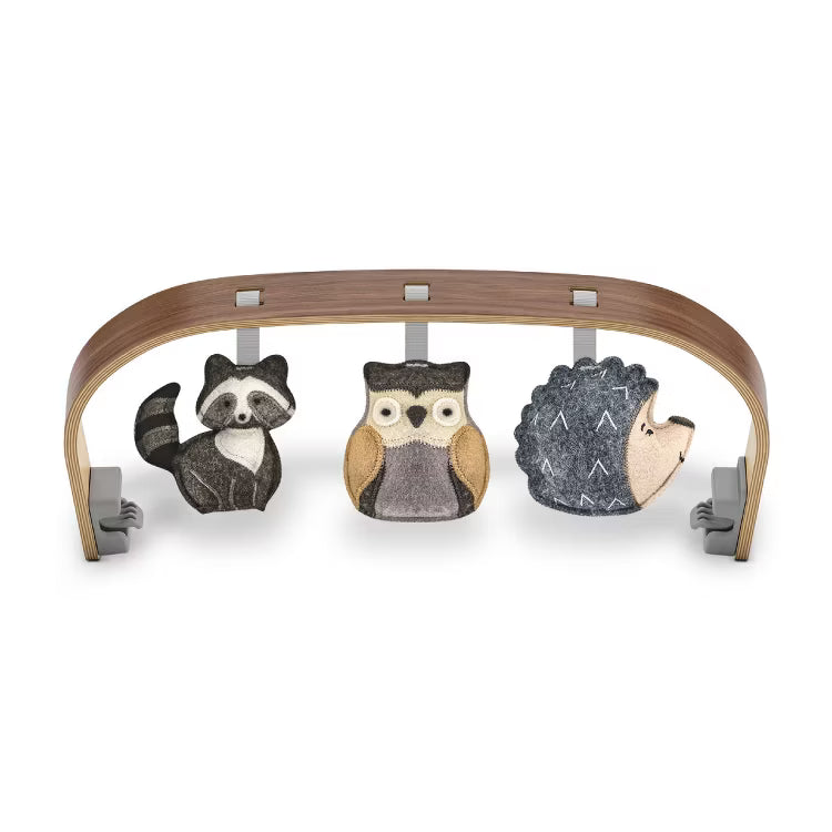 Mira Bouncer Forest Fun Toy Bar- Grey | Walnut Wood
