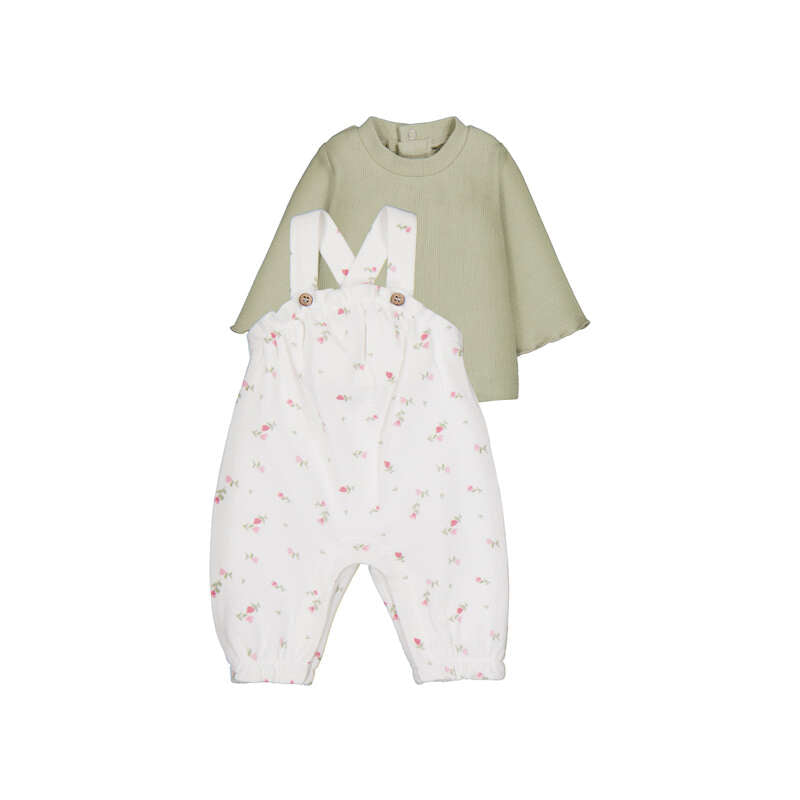Printed Dungarees Set