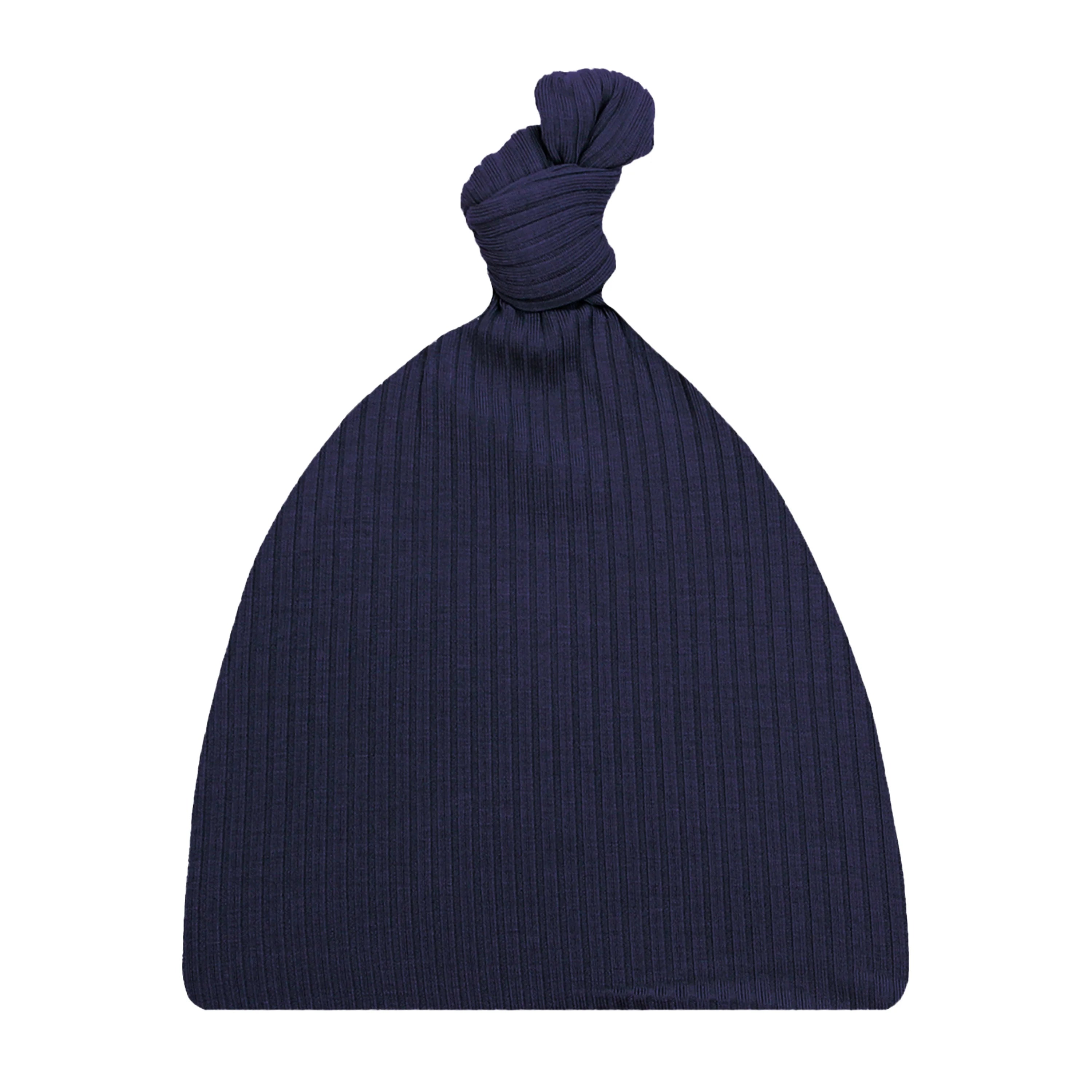Hayden Ribbed Top Knot Hat- NB-3 Month