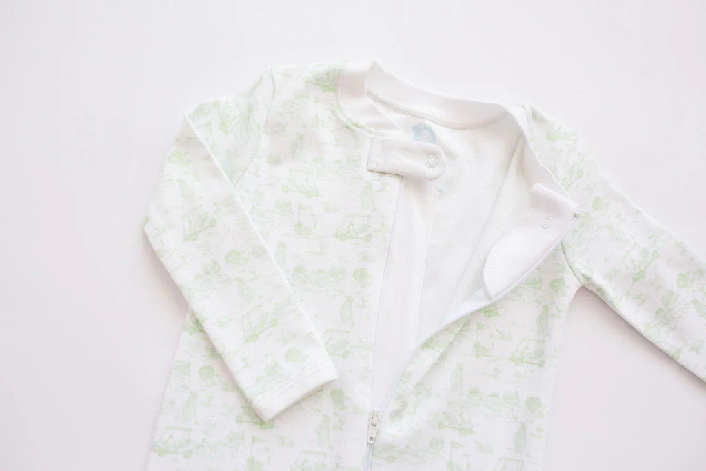 Fairway Toile Footie (Green)