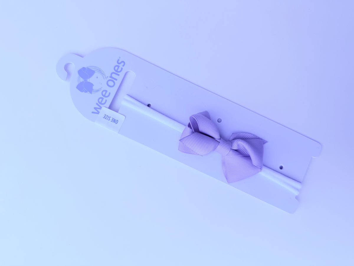 Wee Grosgrain Bow on Matching Skinny Nylon Band