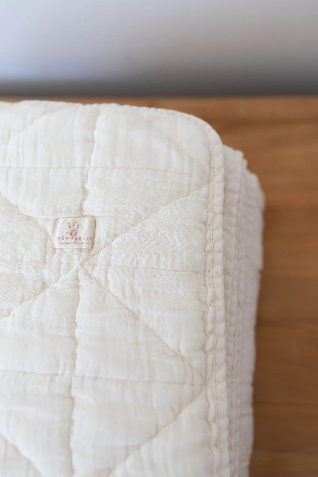 Quilted Blanket Natural Crib