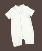 Pointelle Short Sleeve Coverall
