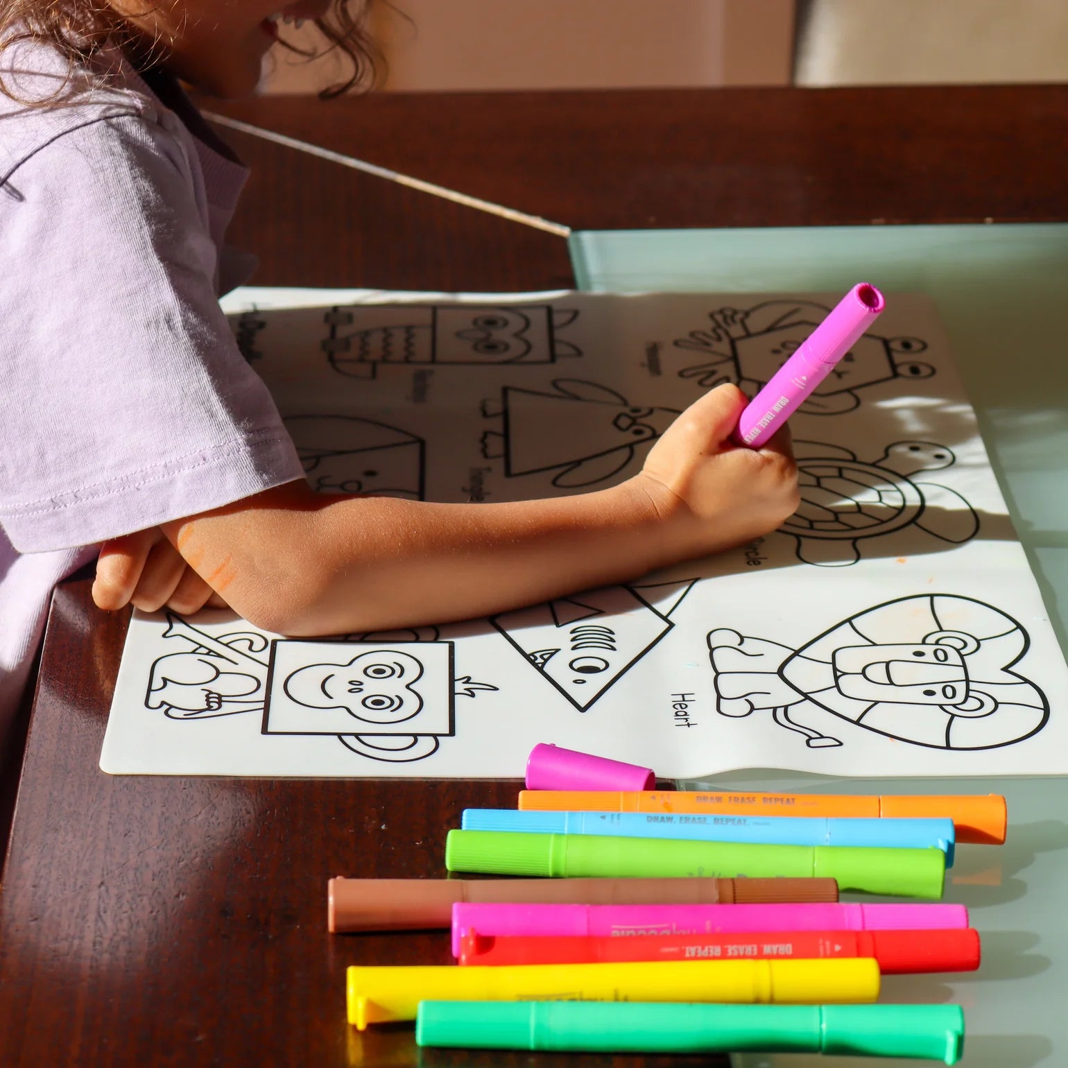 My First Shapes Coloring and Doodle Mat