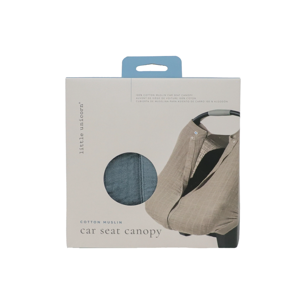 Cotton Muslin Car Seat Canopy- Farmyard
