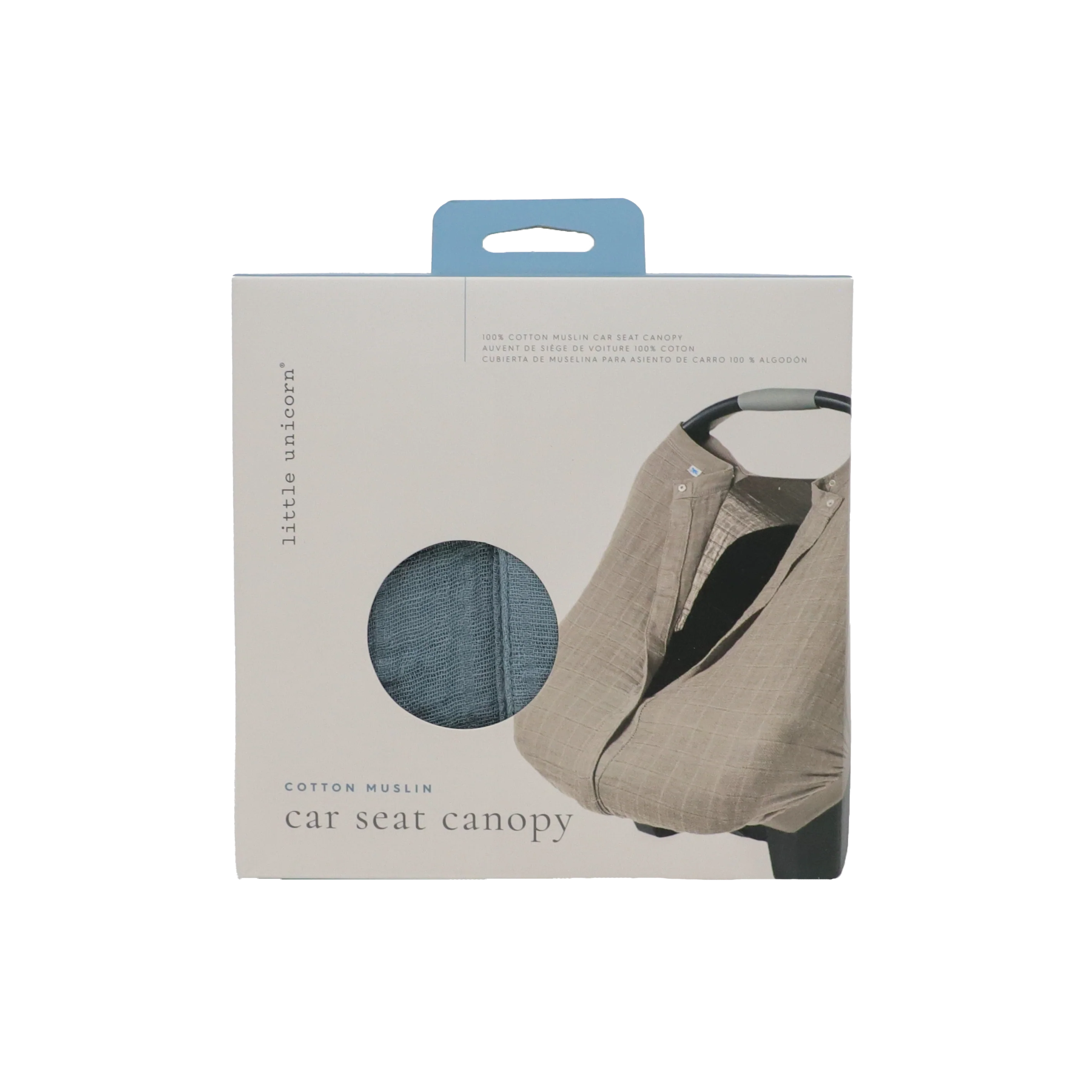 Cotton Muslin Car Seat Canopy- Farmyard