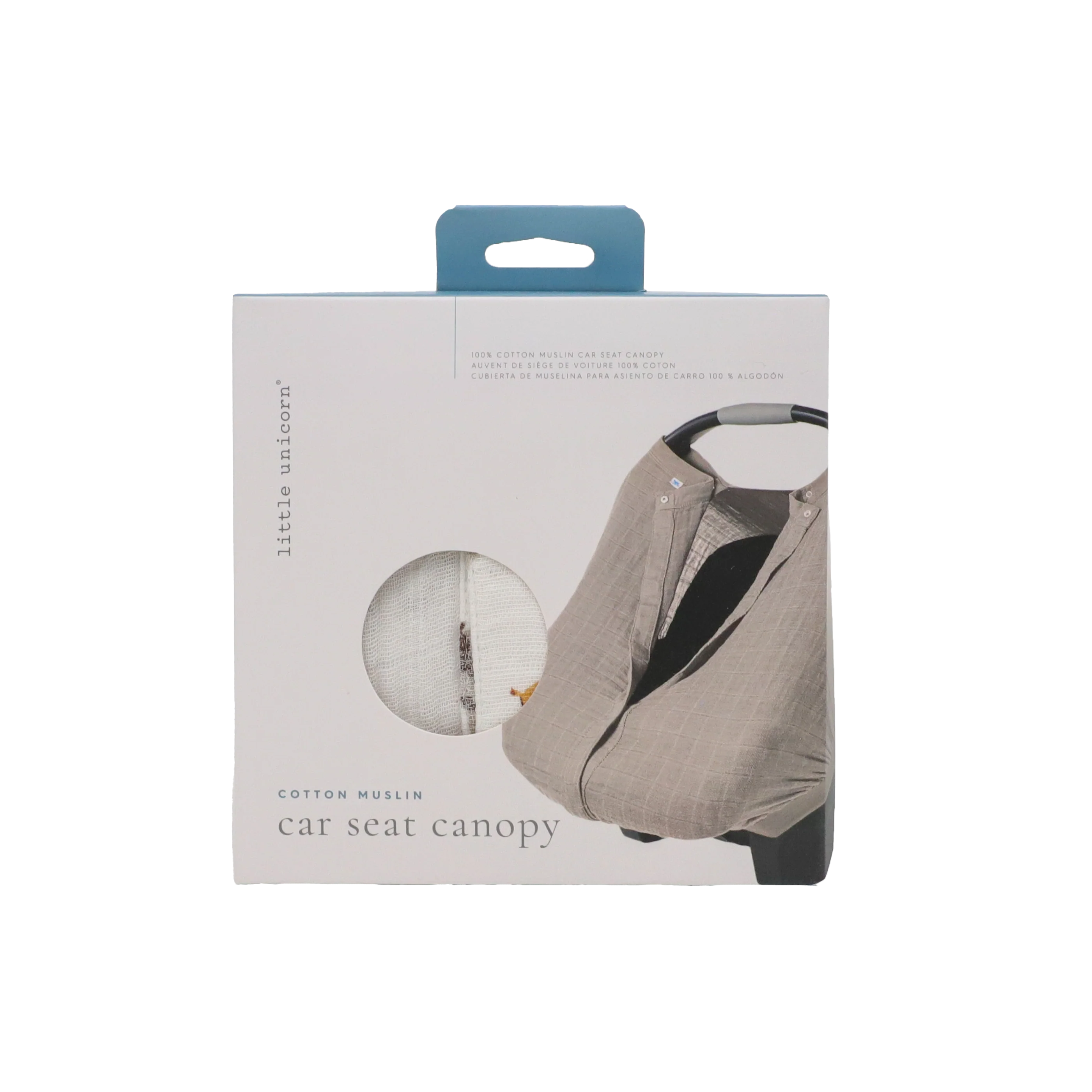Cotton Muslin Car Seat Canopy- Farmyard