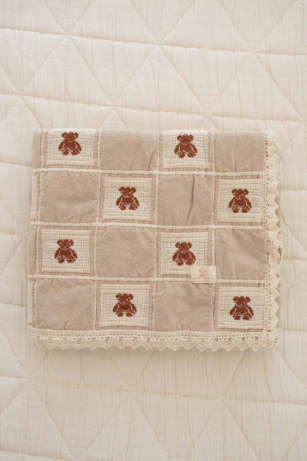 Patchwork Blanket- Teddy Bear