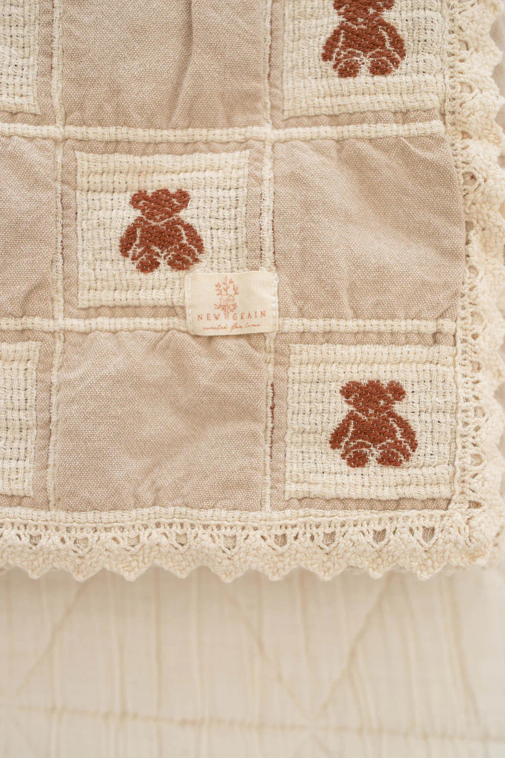Patchwork Blanket- Teddy Bear