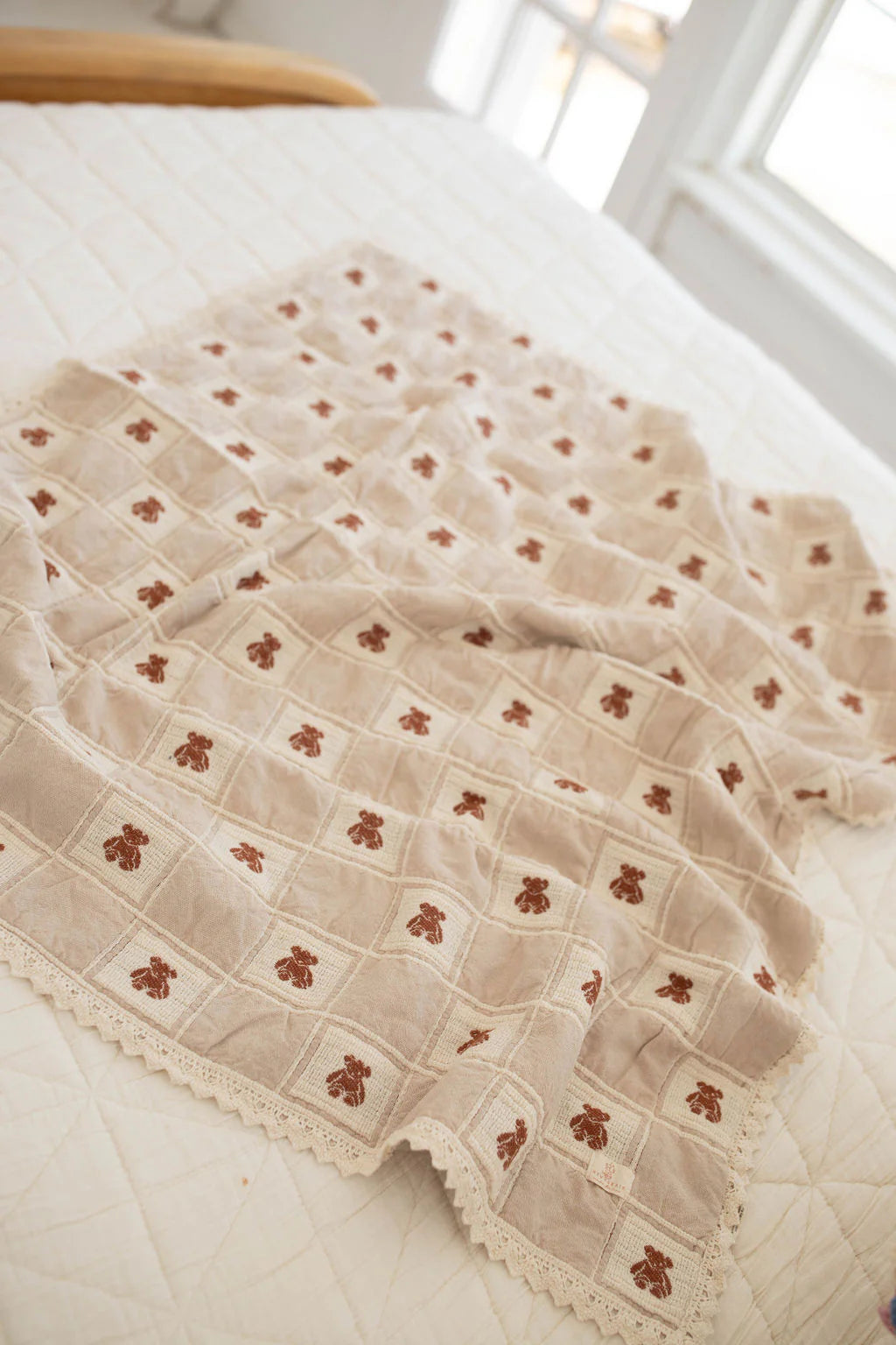 Patchwork Blanket- Teddy Bear