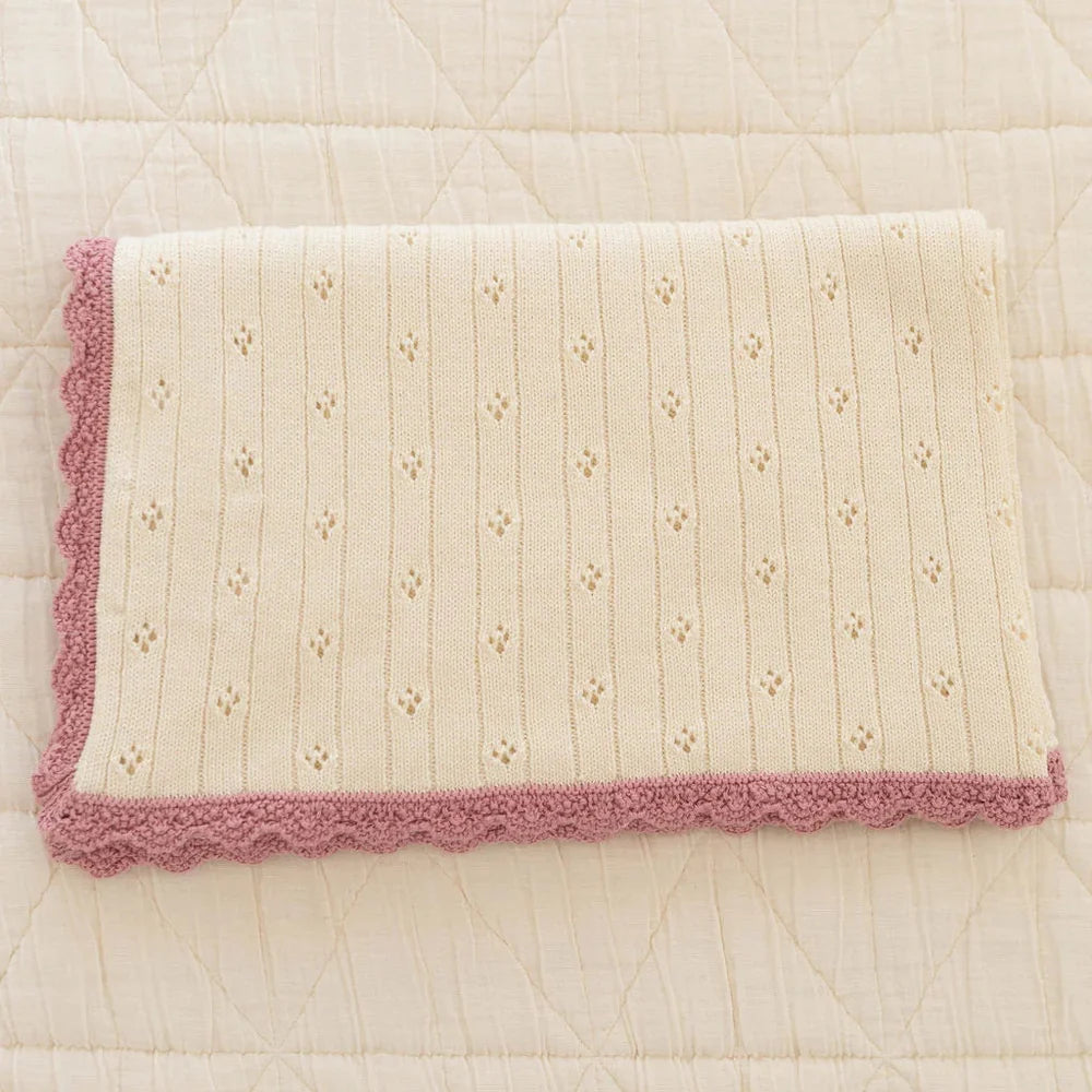 Knit Pointelle Blanket