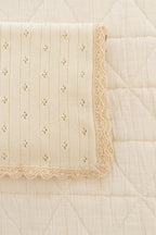 Knit Pointelle Blanket- Sugar