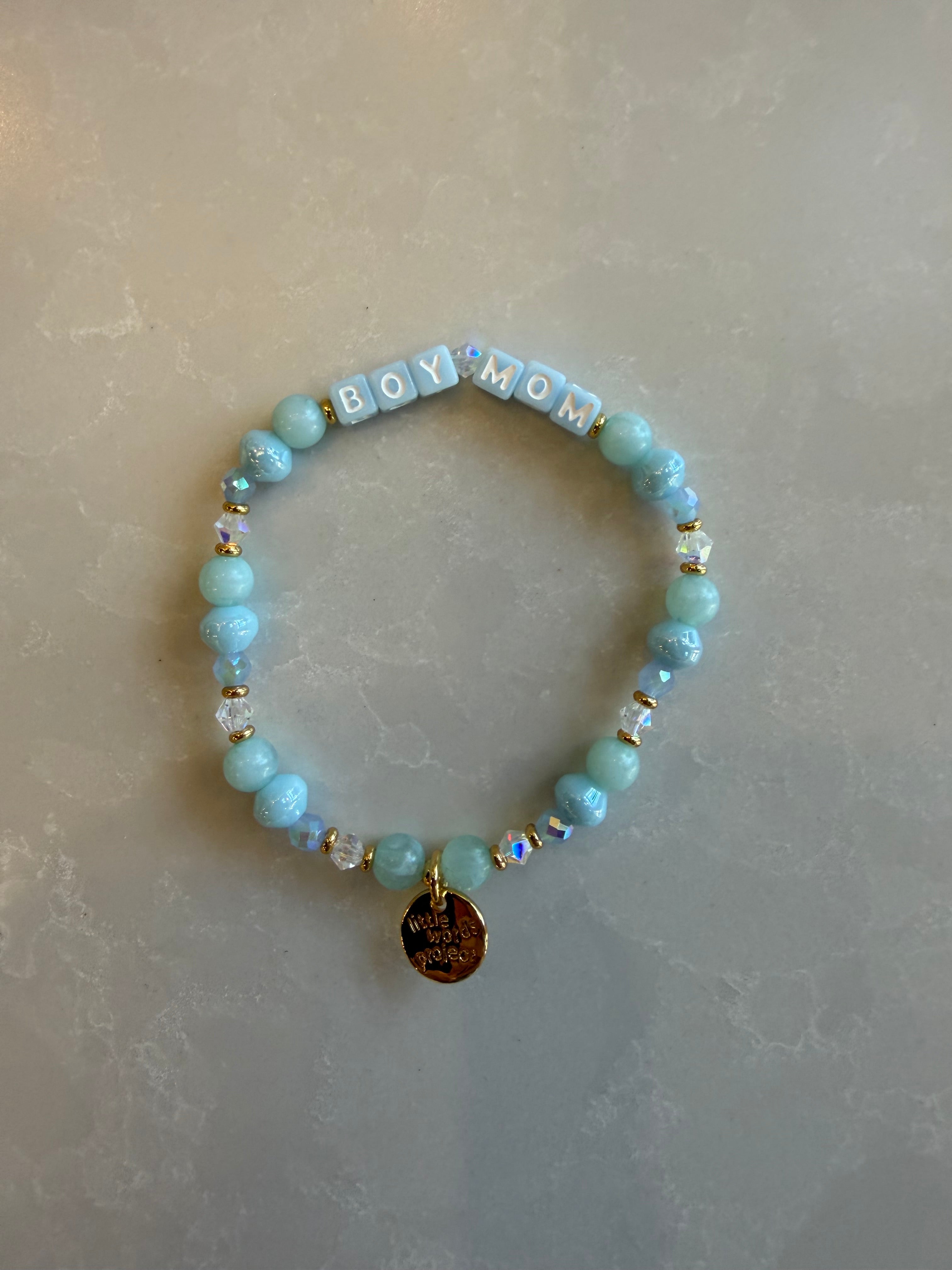 Blue "Boy Mom" Bracelet