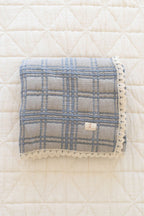 French Plaid Quilt- Powder