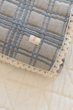 French Plaid Quilt- Powder