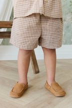 Organic Cotton Louis Short - Cabin Check Cocoa