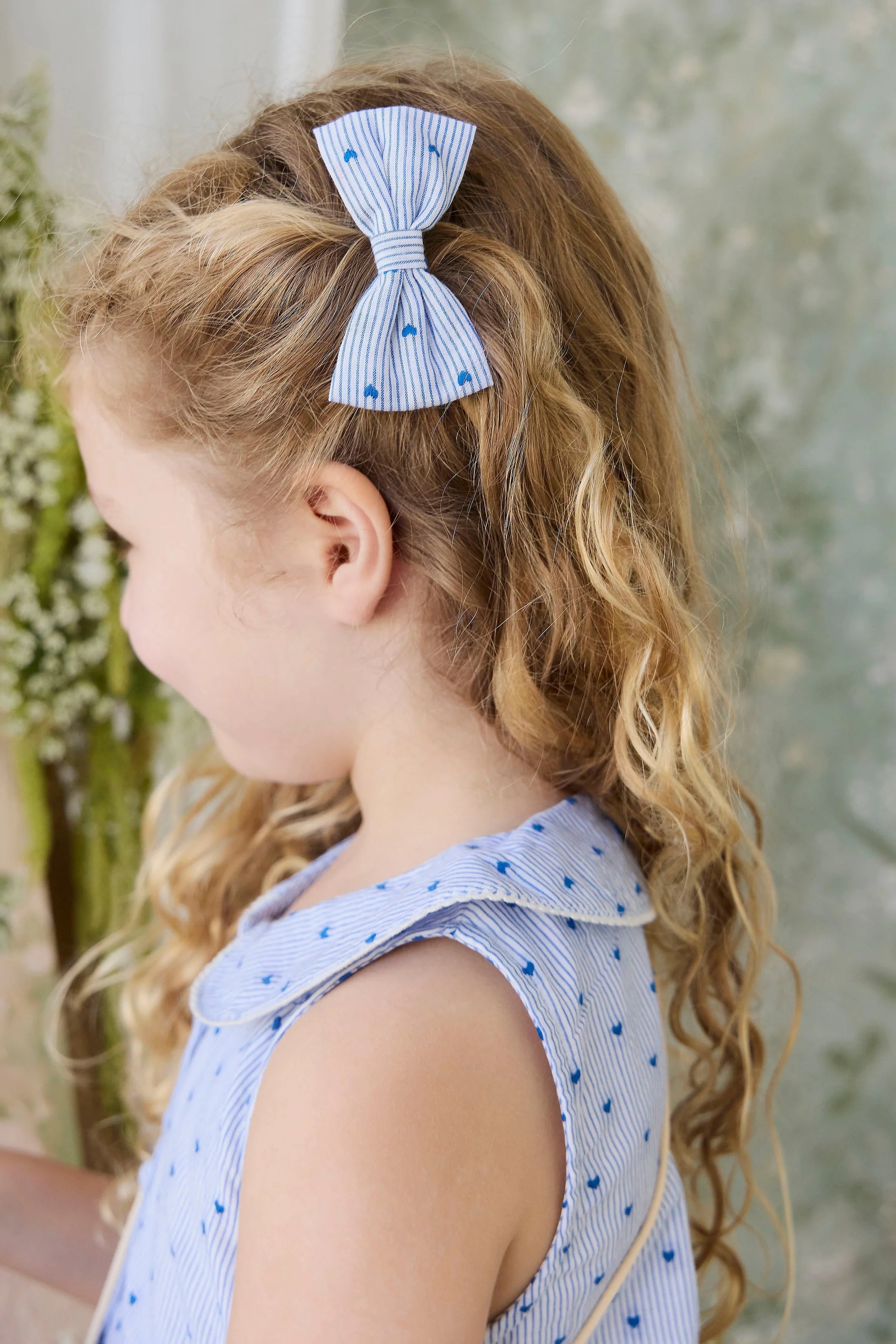 Organic Cotton Desiree Bow - Mon Amour Stripe Indigo