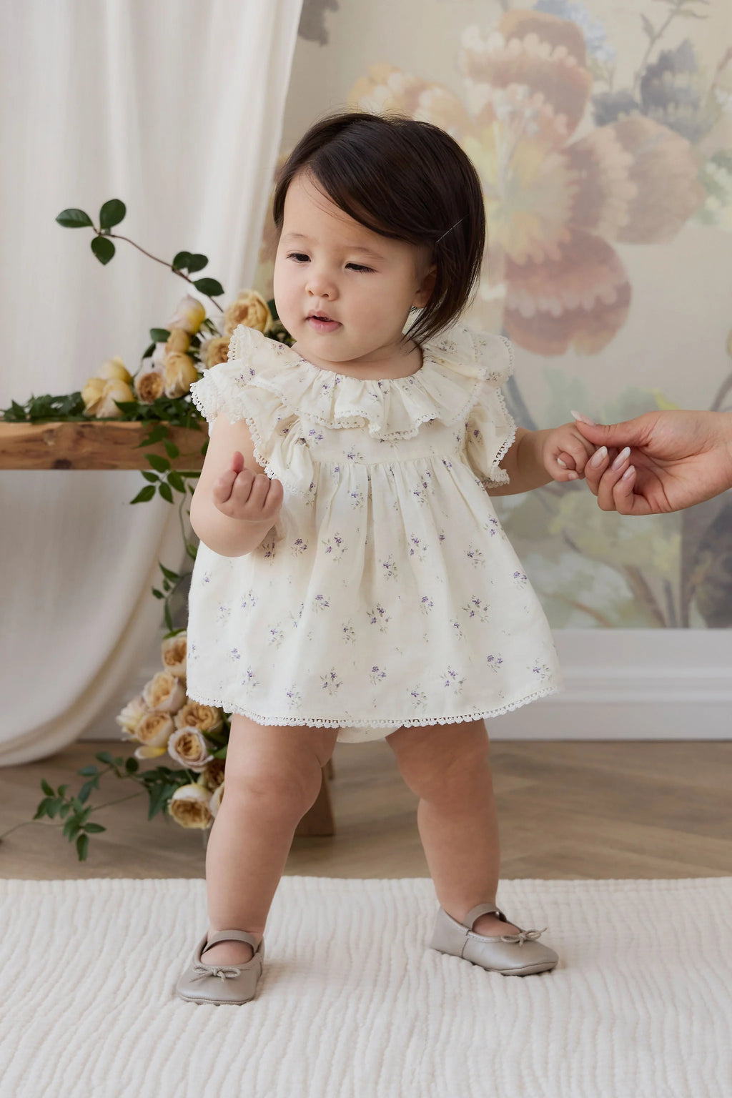 Organic Cotton Banks Blouse and Classic Bloomer- Jade Floral