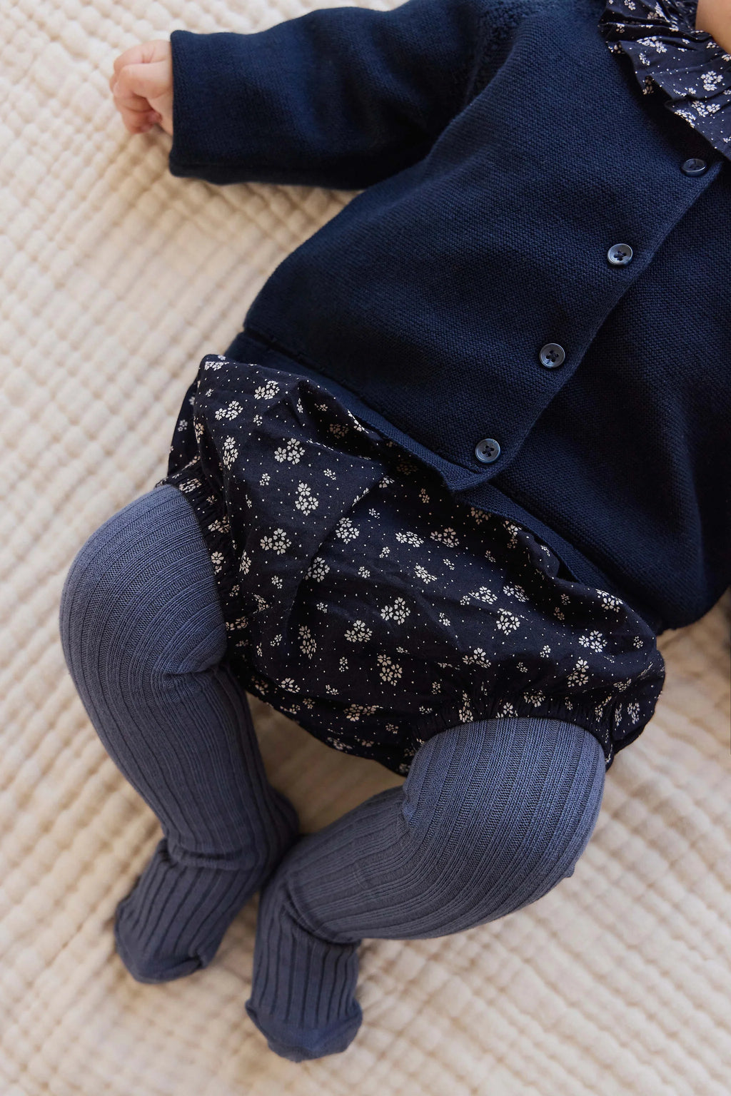 Organic Cotton Dominique Top and Classic Bloomer- Maisie Navy