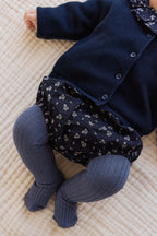 Organic Cotton Dominique Top and Classic Bloomer- Maisie Navy