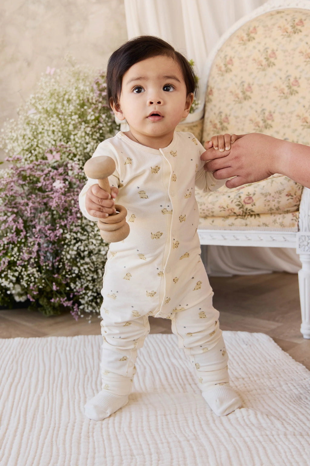 Organic Cotton Trey Onepiece- Playful Honey