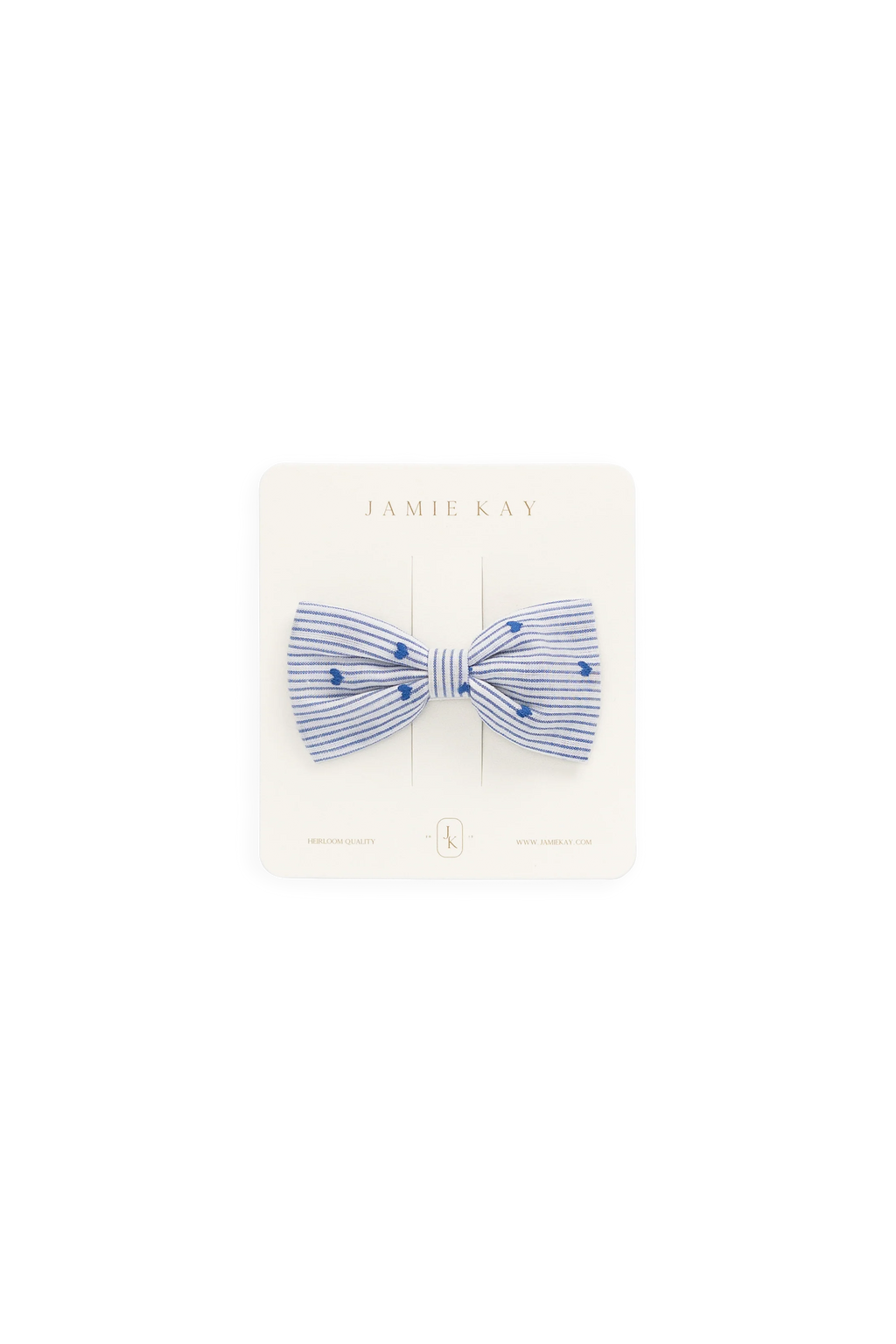 Organic Cotton Desiree Bow - Mon Amour Stripe Indigo